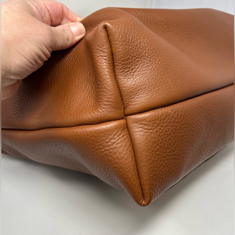 Portland leather UNICORN Mondelo Brandy Large Tote with zipper squishy Pebbles - Picture 5 of 11